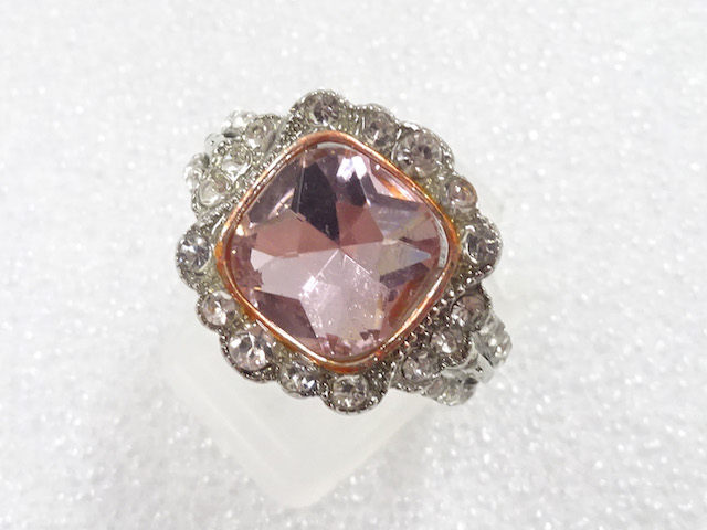 JAPANESE KIMONO / ANTIQUE COLORED STONE RING (SIZE 20.5)